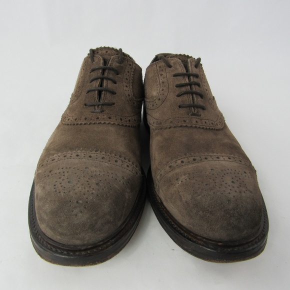 Massimo Dutti Suede Leather Lace Up Oxford Shoes main image 4